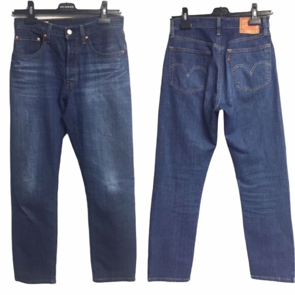 Levi’s Premium 501 High Rise Straight Denim Jeans Blue 26 - Picture 1 of 10